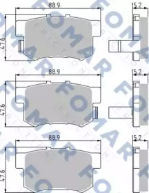 FOMAR FRICTION fo933281 -  Комплект тормозных колодок, дисковый тормоз